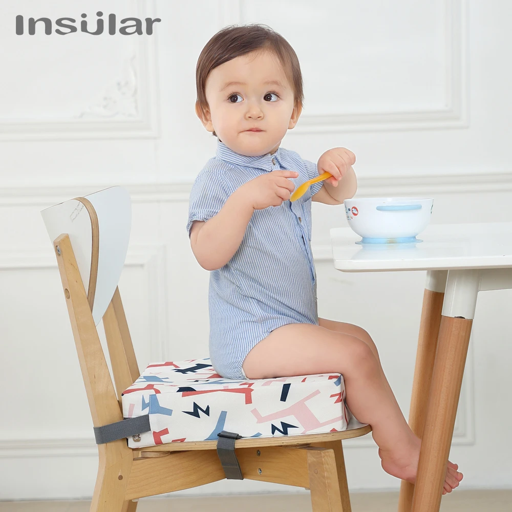 Baby High Chair Booster - INSULAR Kinderstoelverhogers, kussens, baby-eetstoelkussen, afneembaar, polyester,