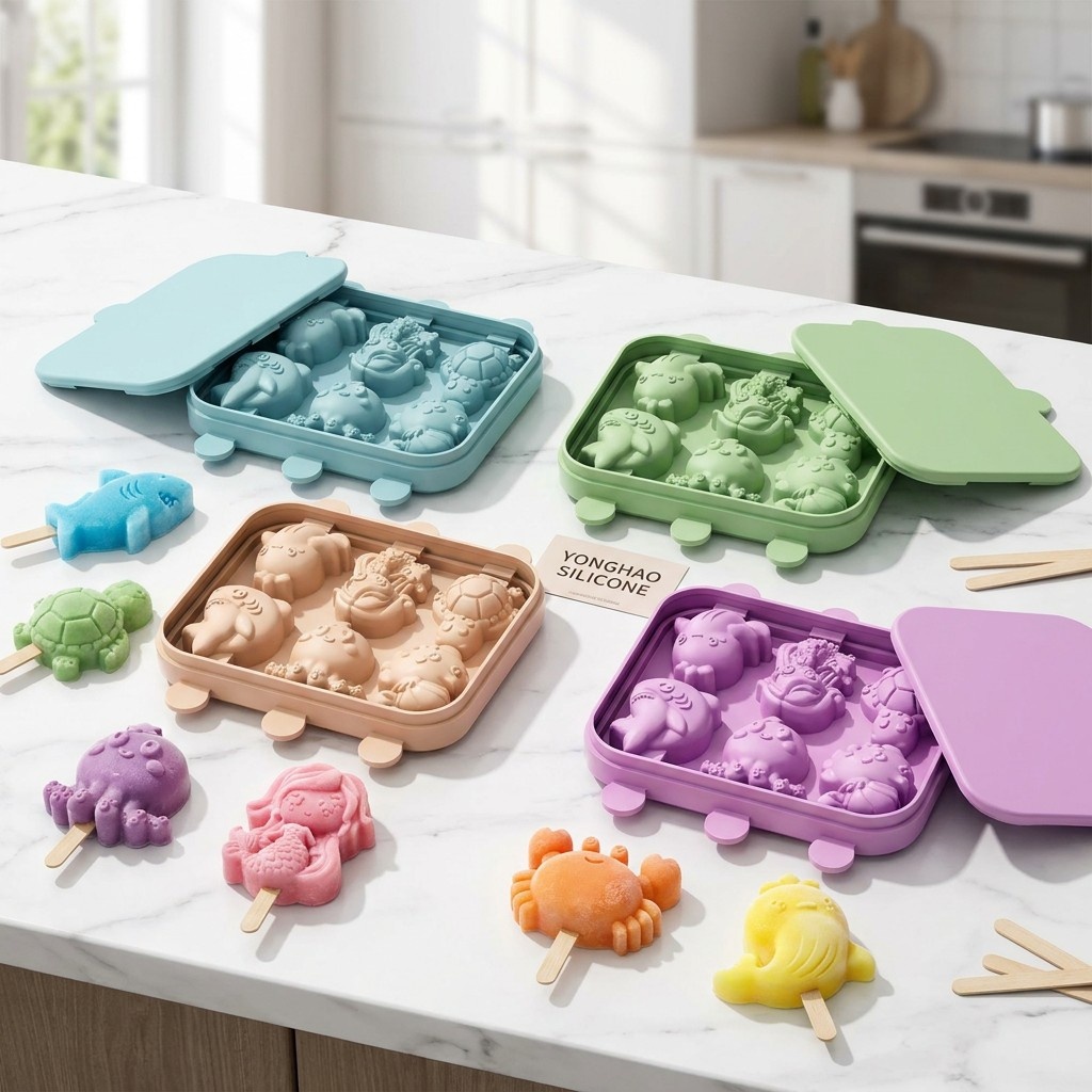 Baby Products Cream - 6-delige zeemeermin siliconen mal met deksel