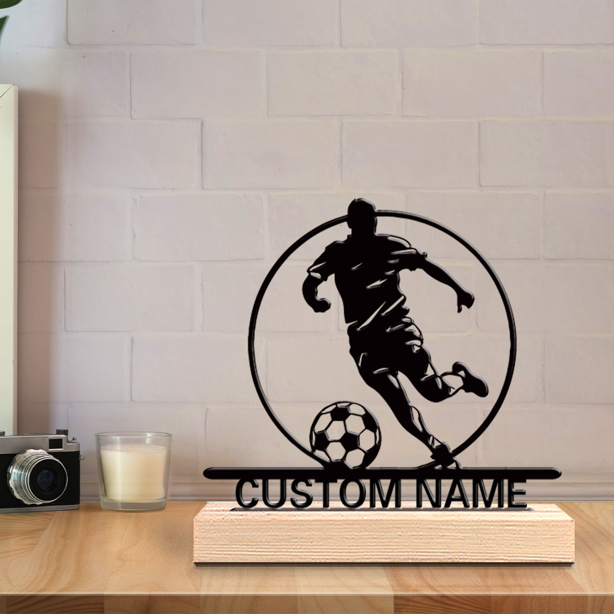 Aangepaste voetbalspeler metal - Baby Products Decoration recensie en prijs